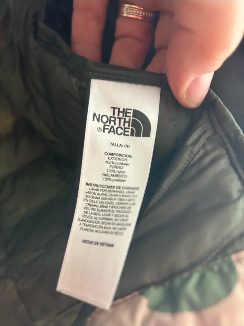 The North Face Camo Quilted Vest - Green/Brown